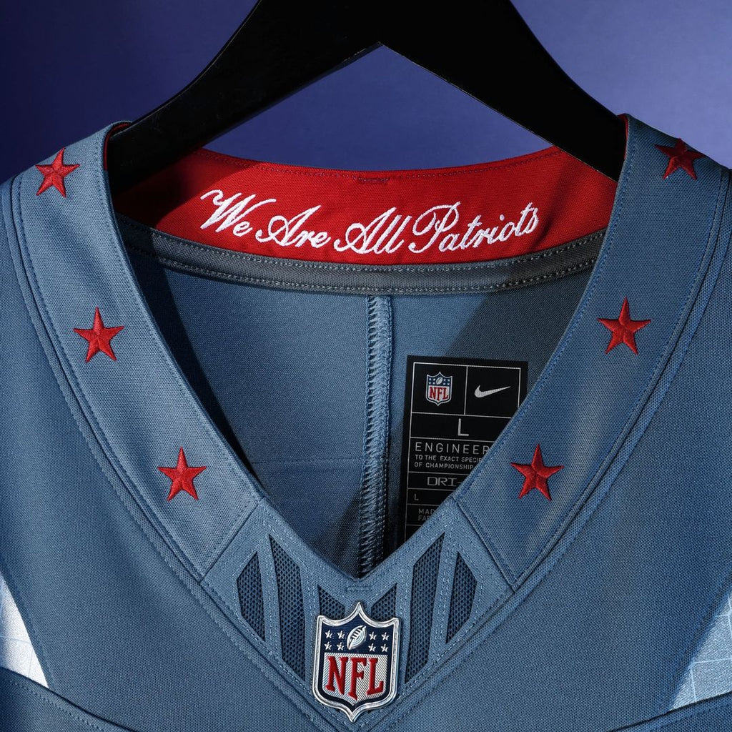Drake Maye New England Patriots Blue Rivalries Collection Stitched Limited Jersey