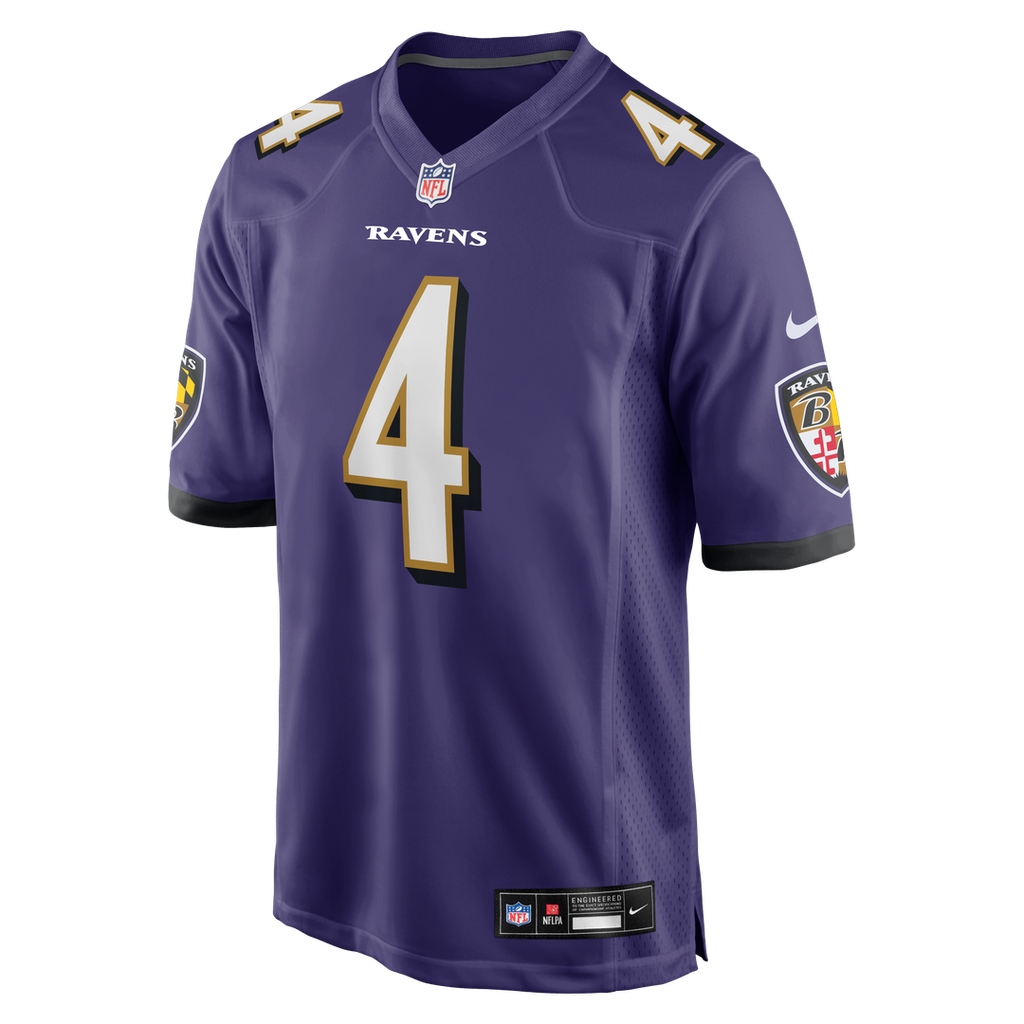 Zay Flowers Baltimore Ravens Purple Game Jersey