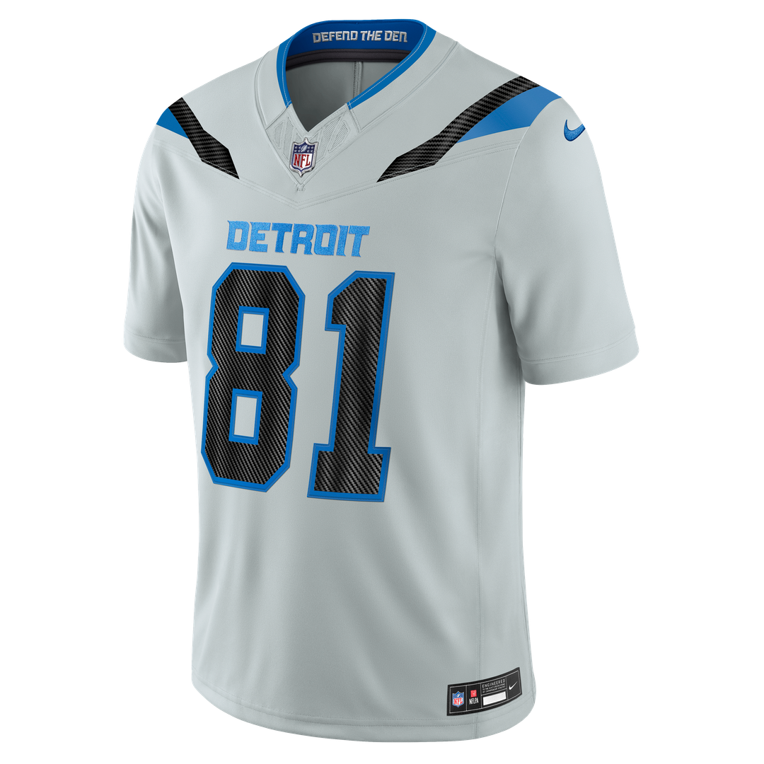 Calvin Johnson Detroit Lions Silver 2026 Rivalries Collection Stitched Limited Jersey