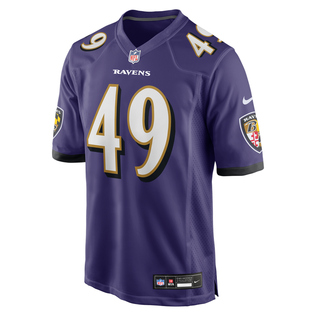 Jay Higgins IV Baltimore Ravens Purple Team Game Jersey