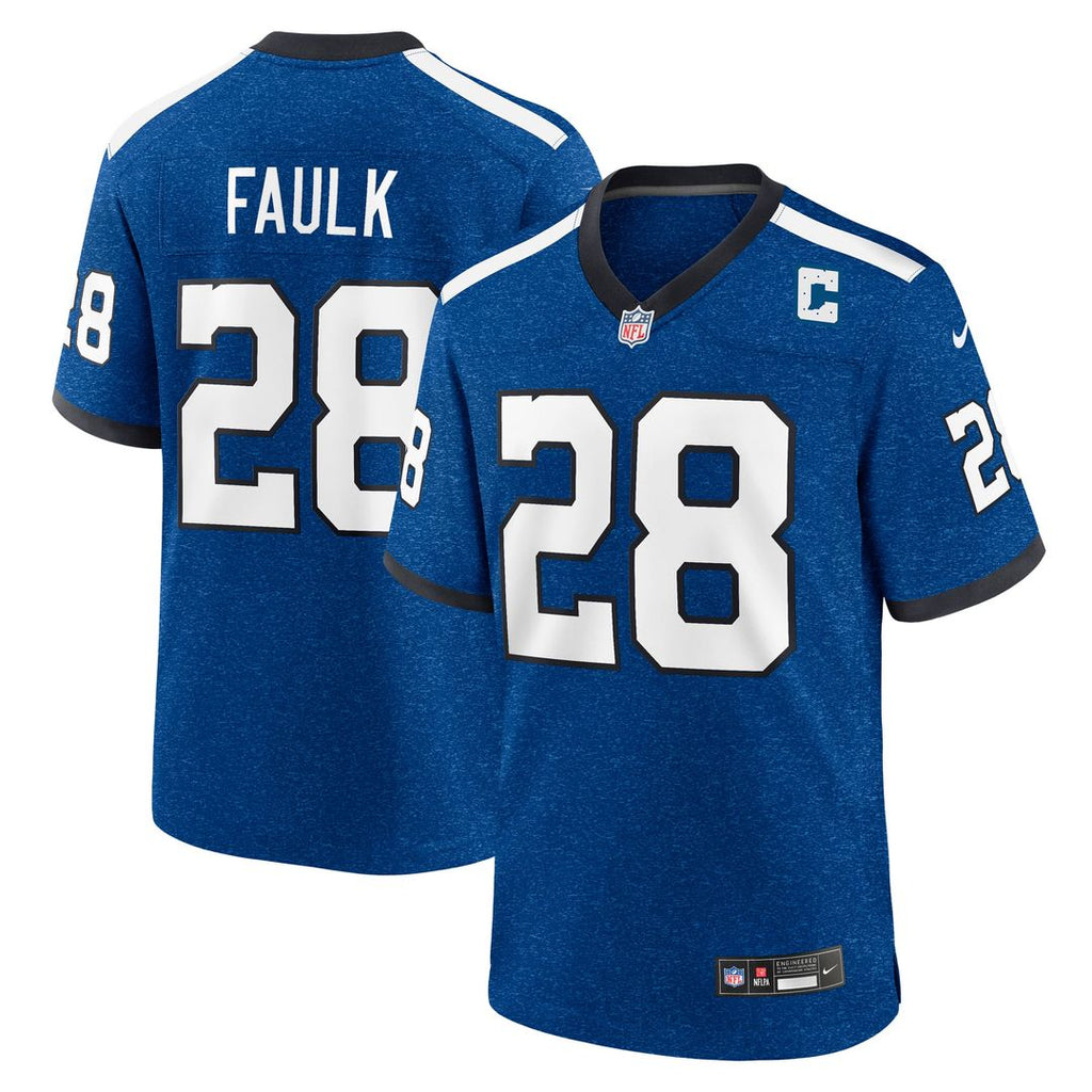 Marshall Faulk Indianapolis Colts Blue Retired Player Alternate Game Jersey