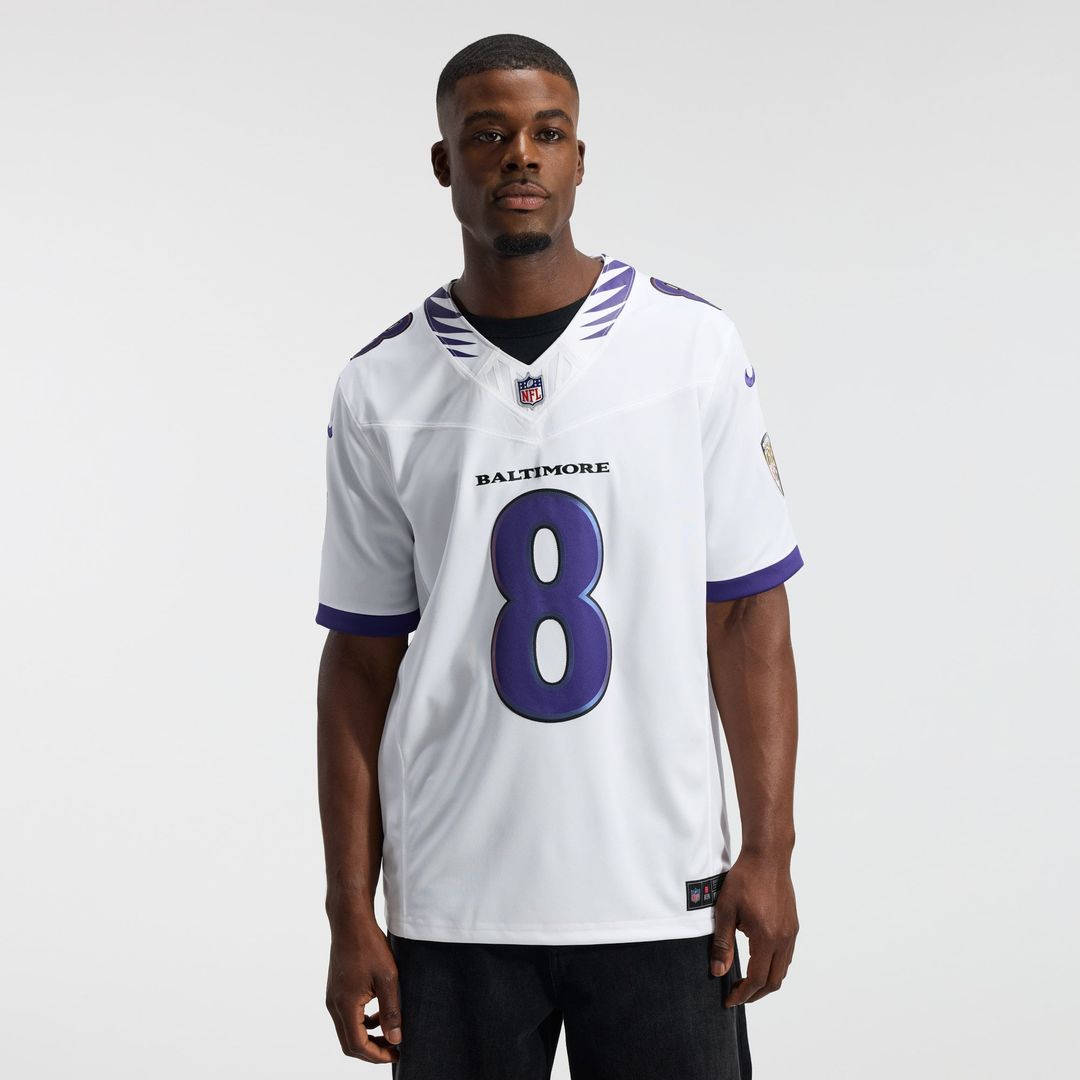 Lamar Jackson Baltimore Ravens White Vapor F.U.S.E. Stitched Limited Jersey