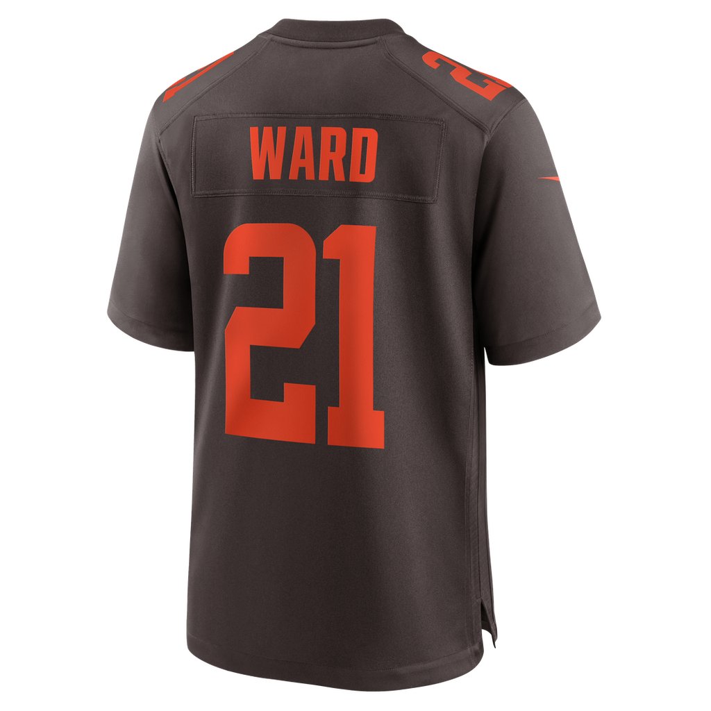 Denzel Ward Cleveland Browns Brown Alpha Dawg Game Jersey