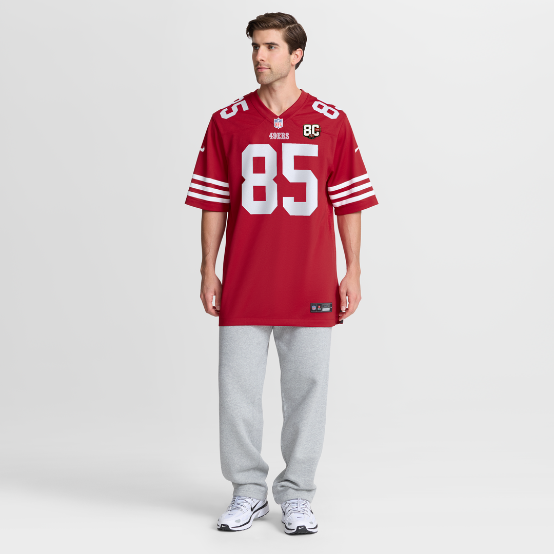 George Kittle San Francisco 49ers Scarlet 80th Anniversary Game Jersey