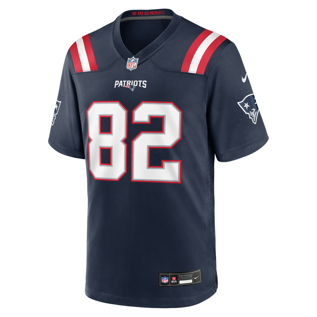 Eli Raridon New England Patriots Navy Team Game Jersey