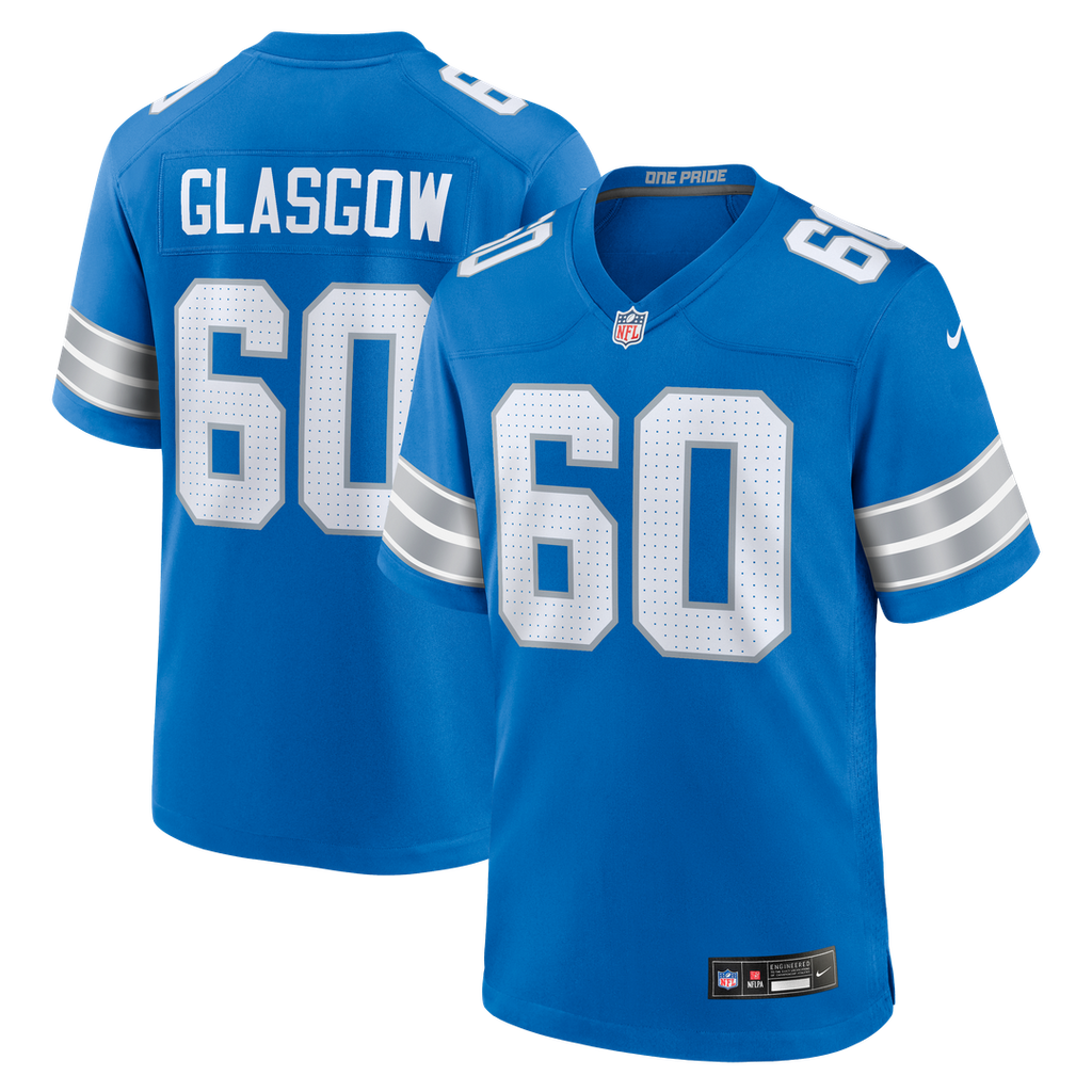 Graham Glasgow Detroit Lions Blue Team Game Jersey