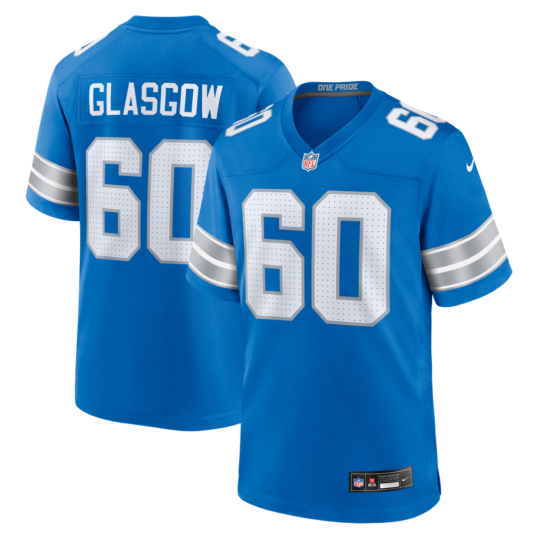 Graham Glasgow Detroit Lions Blue Team Game Jersey