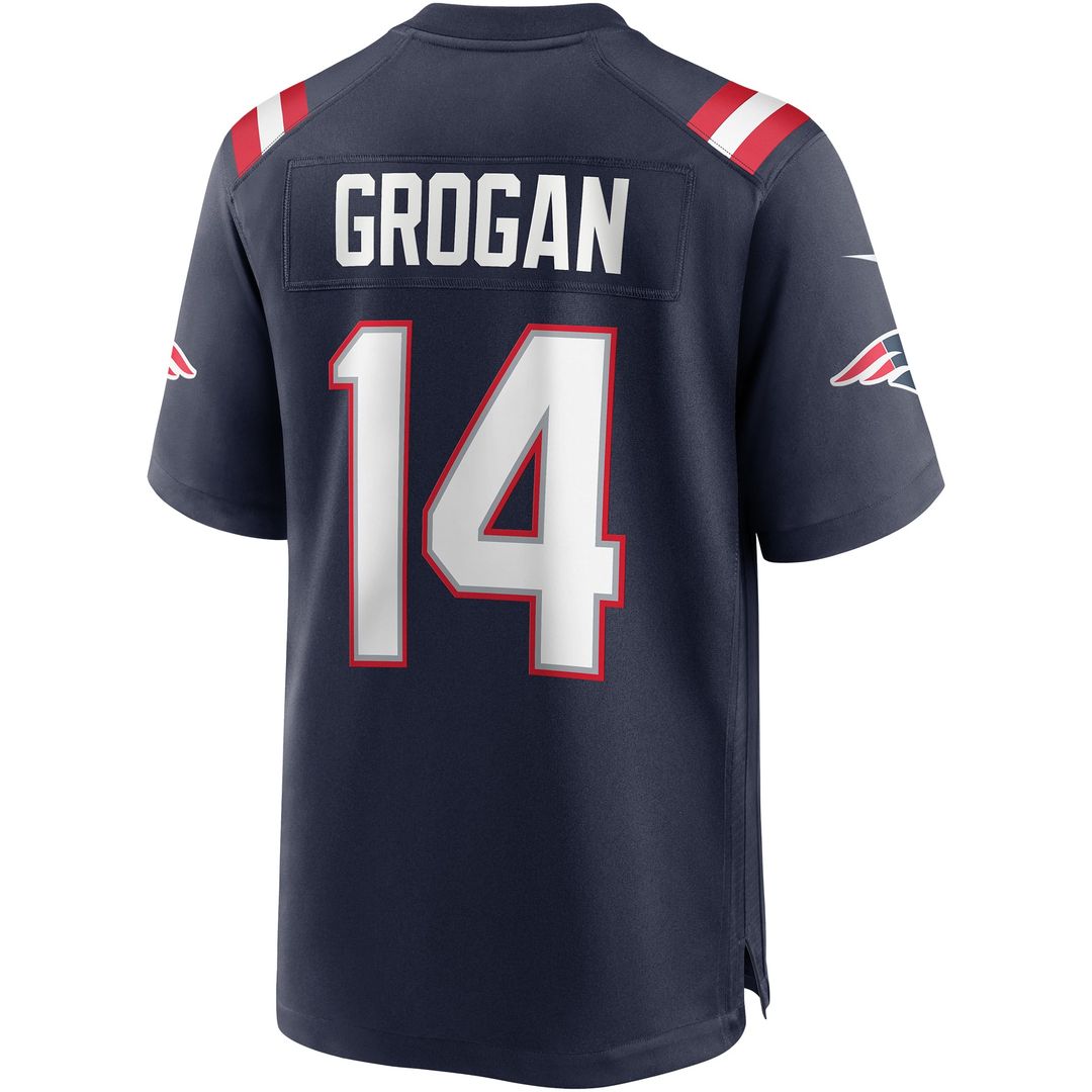 Steve Grogan New England Patriots Navy Game Retired Player Jersey