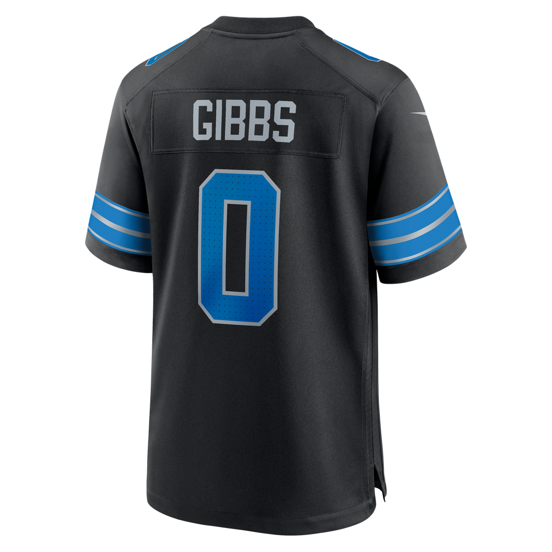 Jahmyr Gibbs Detroit Lions Black 2nd Alternate Game Player Jersey