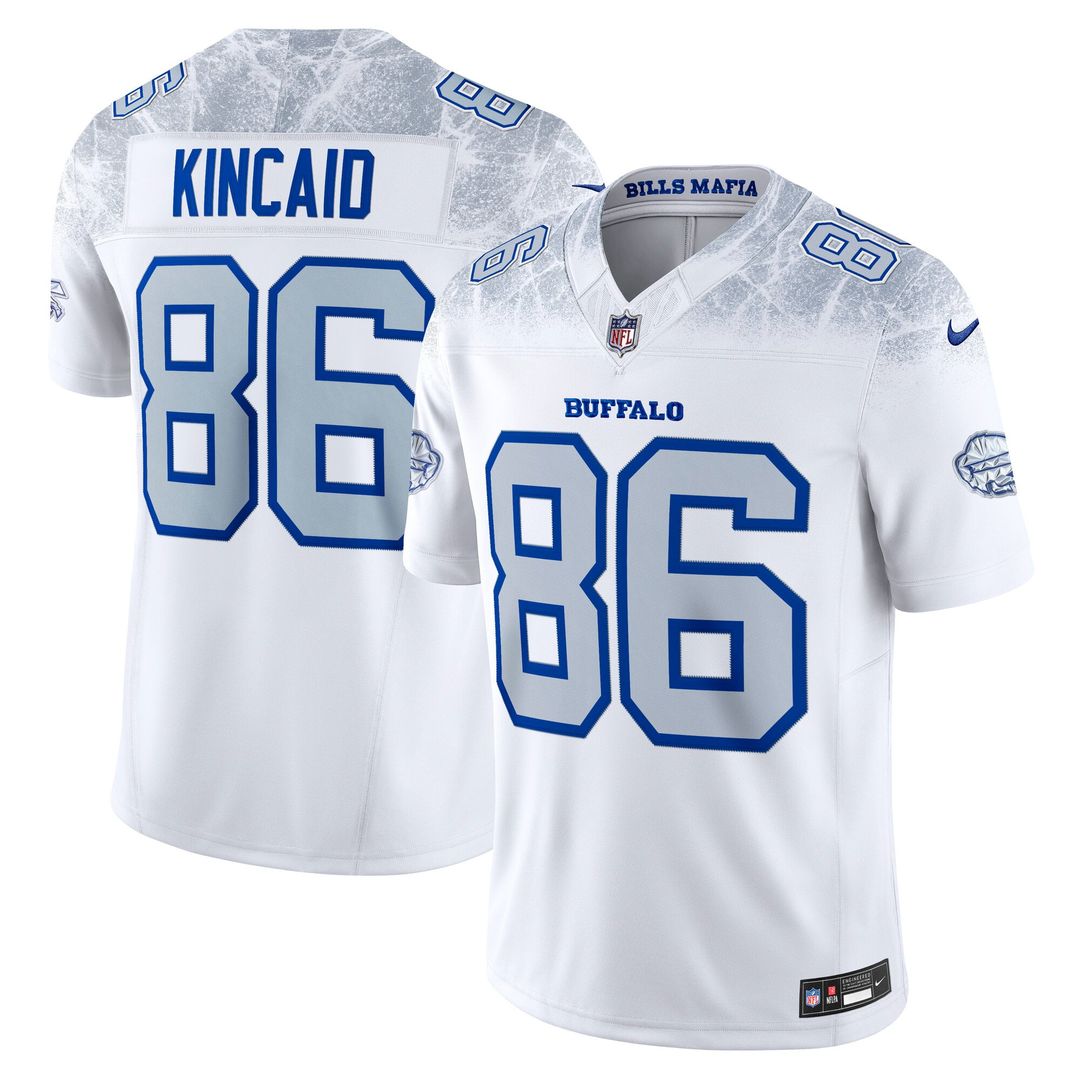 Dalton Kincaid Buffalo Bills White Rivalries Collection Stitched Limited Jersey