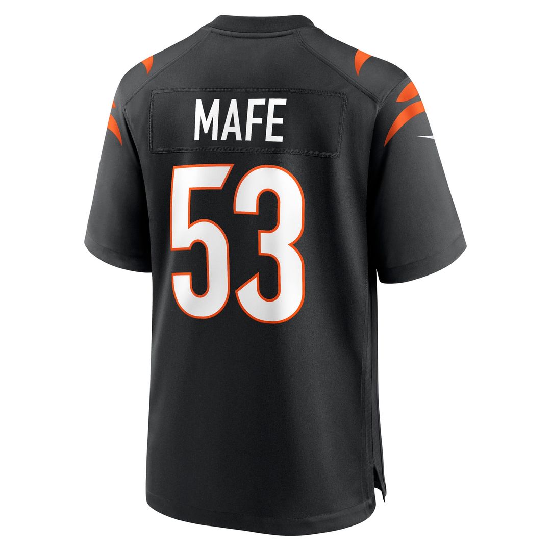 Boye Mafe Cincinnati Bengals Black Team Game Jersey