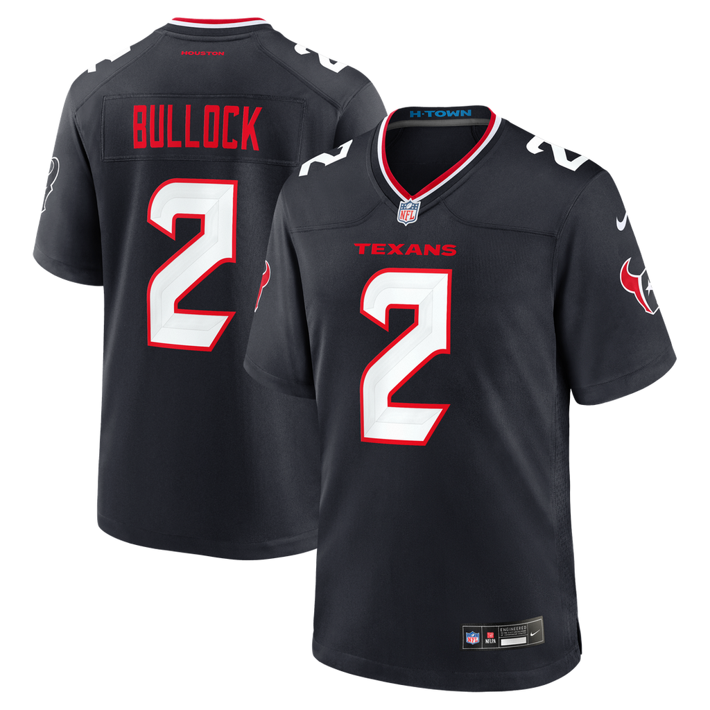 Calen Bullock Houston Texans Navy Team Game Jersey