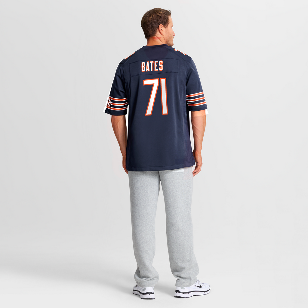 Ryan Bates Chicago Bears Navy Game Jersey