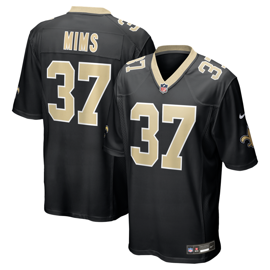 Jordan Mims New Orleans Saints Black Team Game Jersey