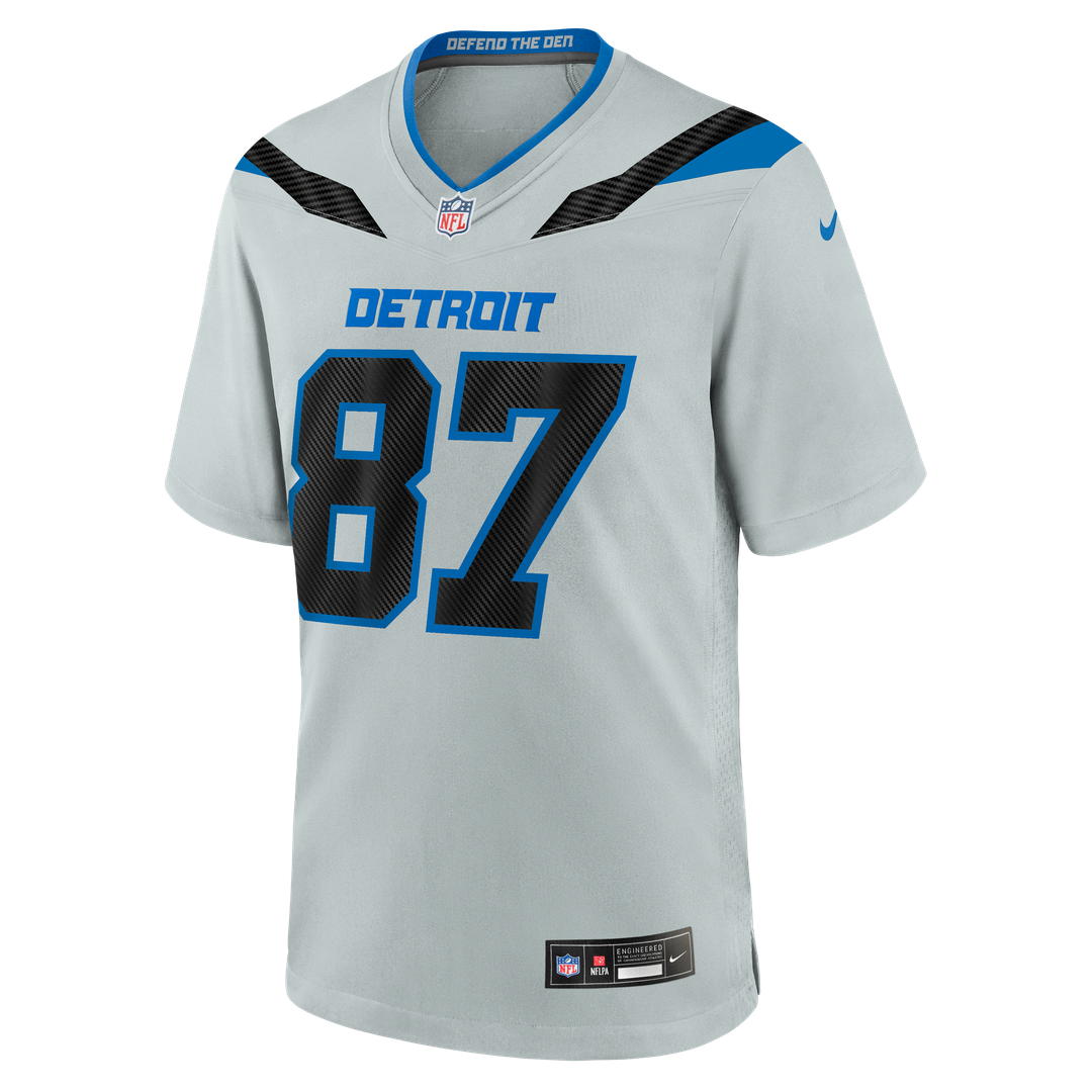Sam LaPorta Detroit Lions Silver 2026 Rivalries Collection Game Jersey