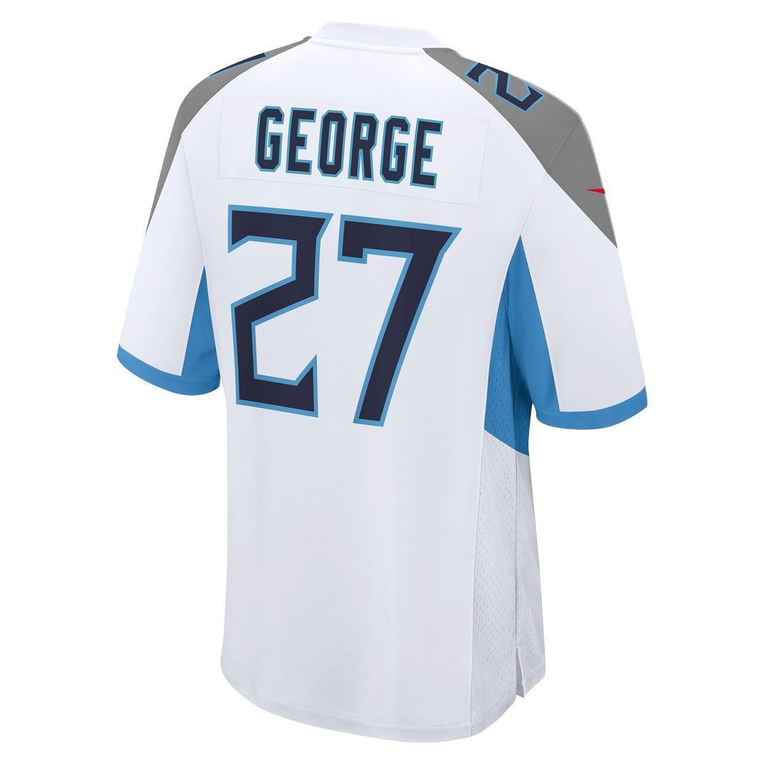 Eddie George Tennessee Titans White Retired Player Game Jersey