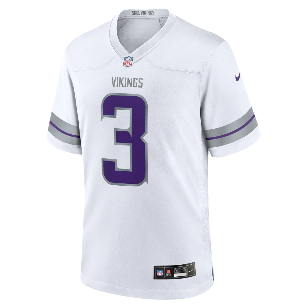 Jordan Addison Minnesota Vikings White Alternate Game Player Jersey