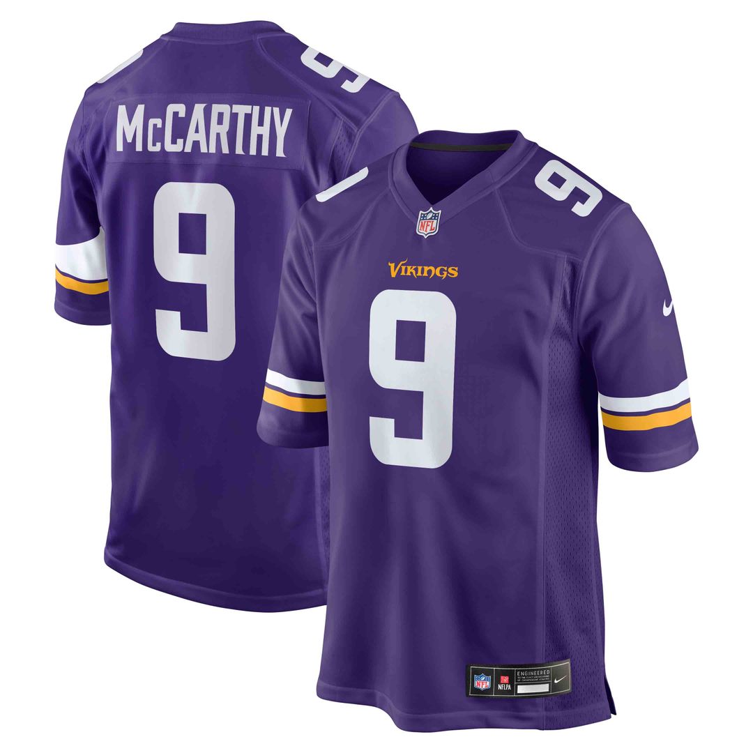 J.J. McCarthy Minnesota Vikings White Alternate Game Player Jersey