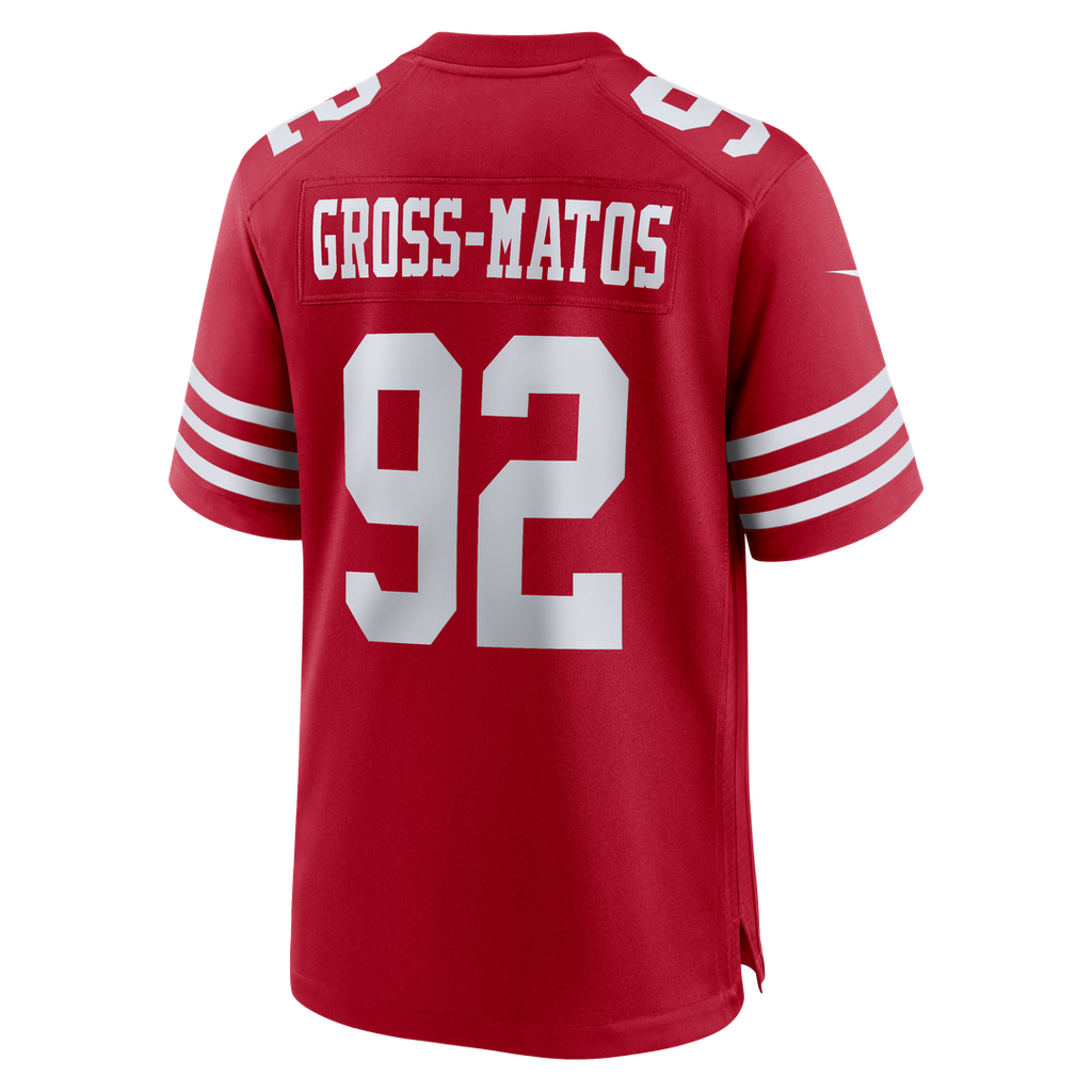 Yetur Gross-Matos San Francisco 49ers Scarlet Team Game Jersey