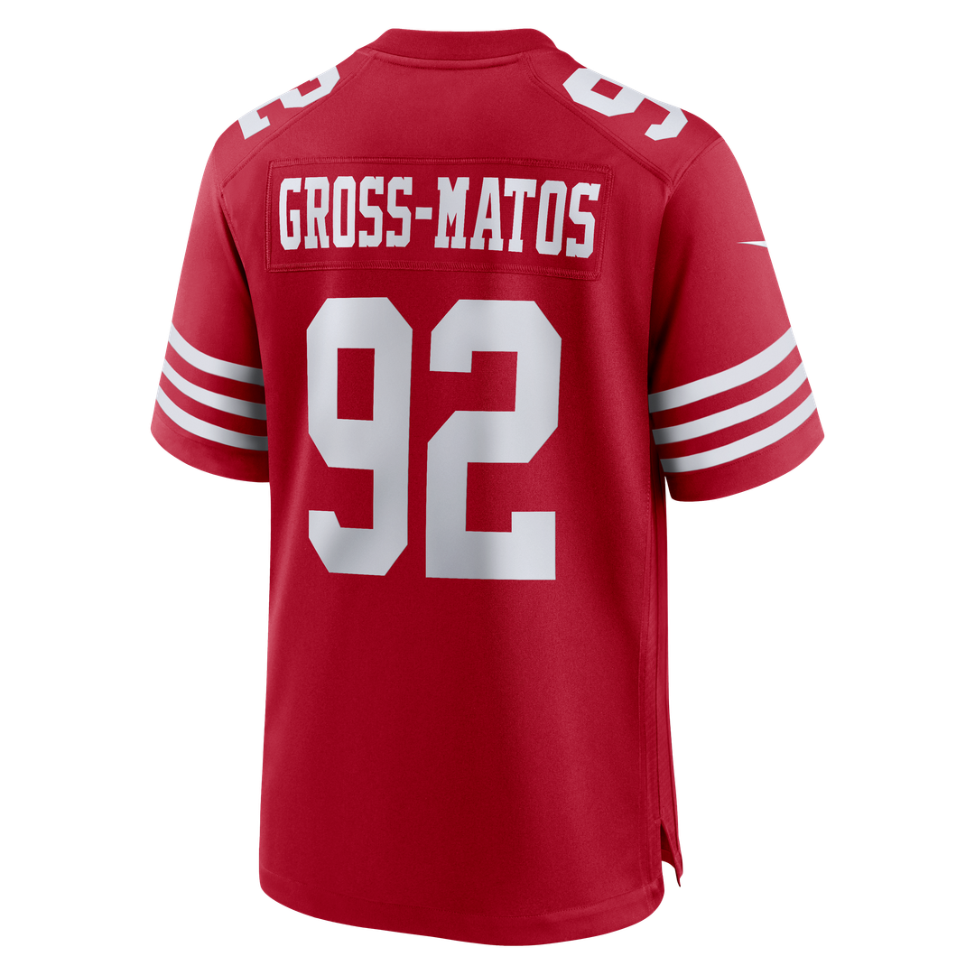Yetur Gross-Matos San Francisco 49ers Scarlet Team Game Jersey