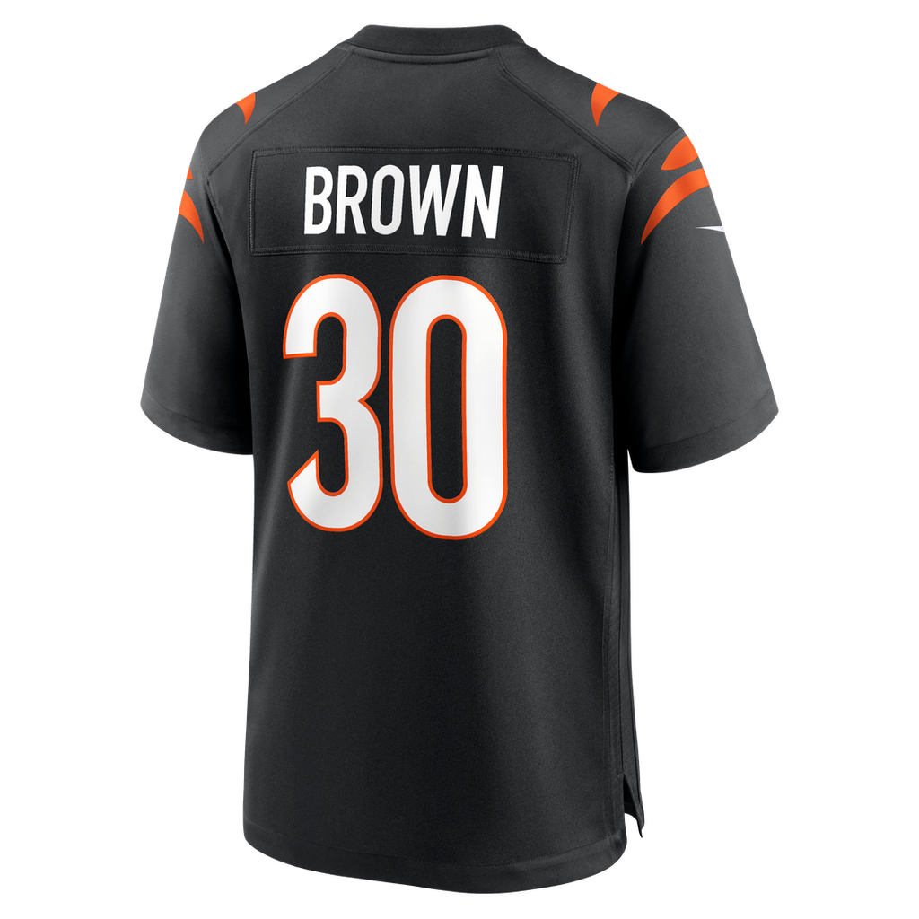 Chase Brown Cincinnati Bengals Black Team Game Jersey