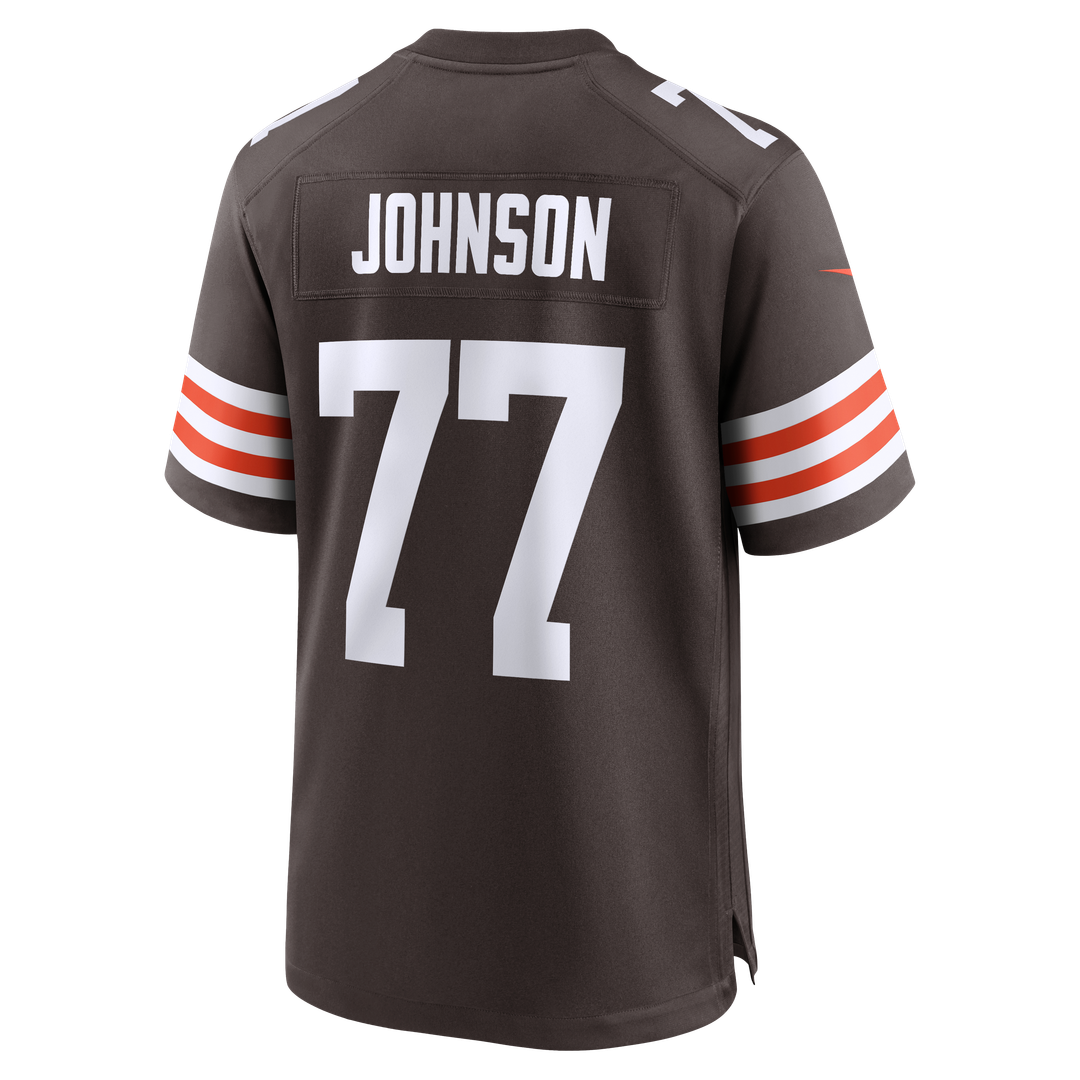 Zion Johnson Cleveland Browns Brown Team Game Jersey