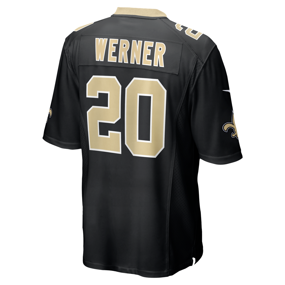 Pete Werner New Orleans Saints Black Game Jersey