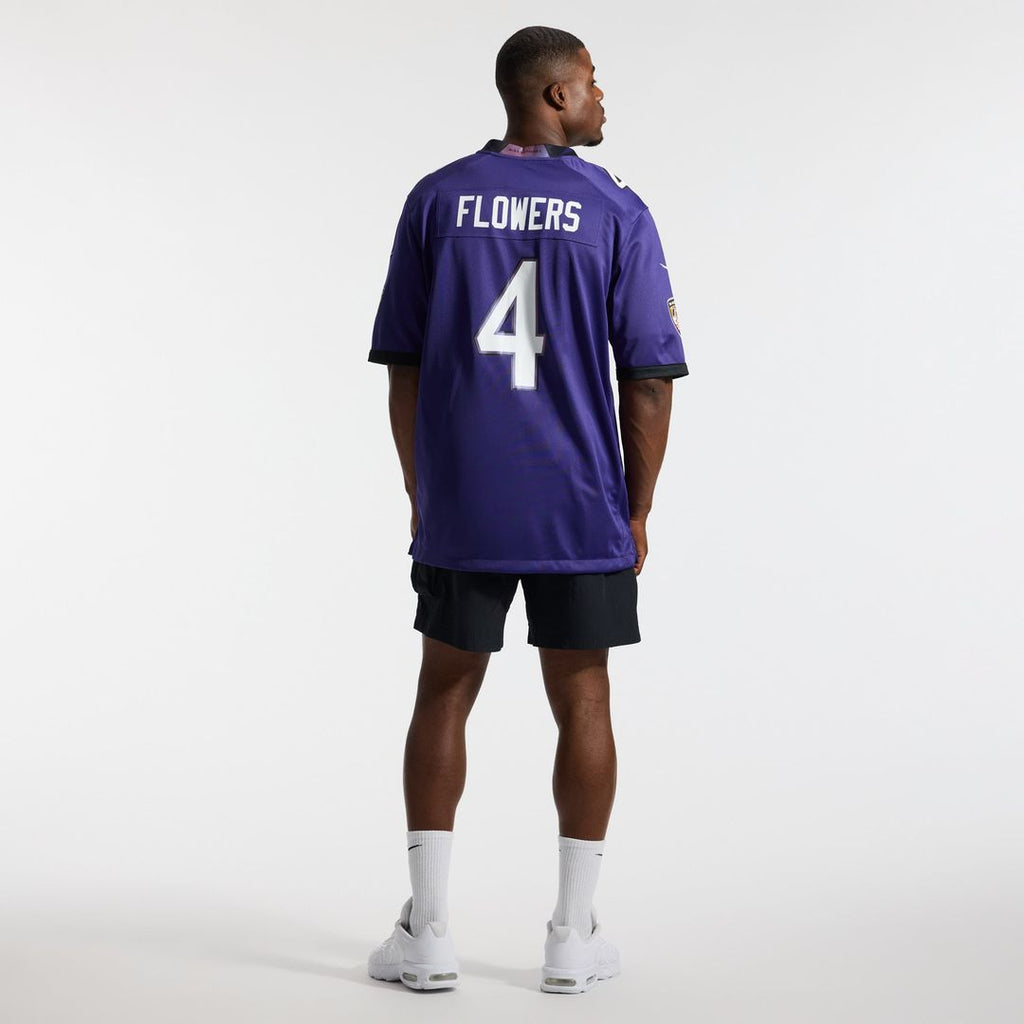 Zay Flowers Baltimore Ravens Purple Team Game Jersey