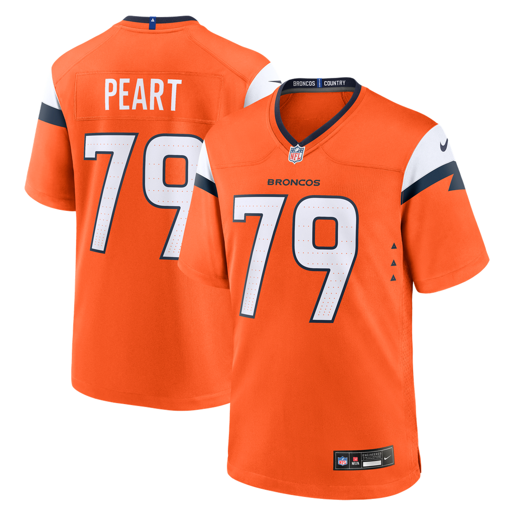 Matt Peart Denver Broncos Orange Team Game Jersey