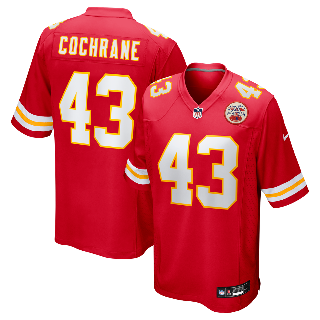 Jack Cochrane Kansas City Chiefs Red Game Player Jersey