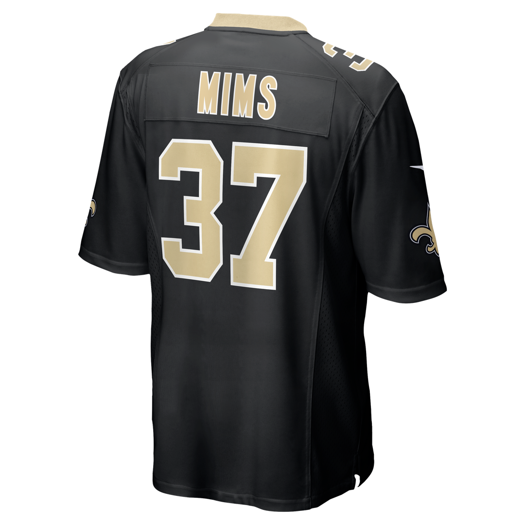 Jordan Mims New Orleans Saints Black Team Game Jersey