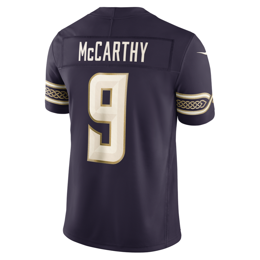 J.J. McCarthy Minnesota Vikings Purple 2026 Rivalries Collection Stitched Limited Jersey
