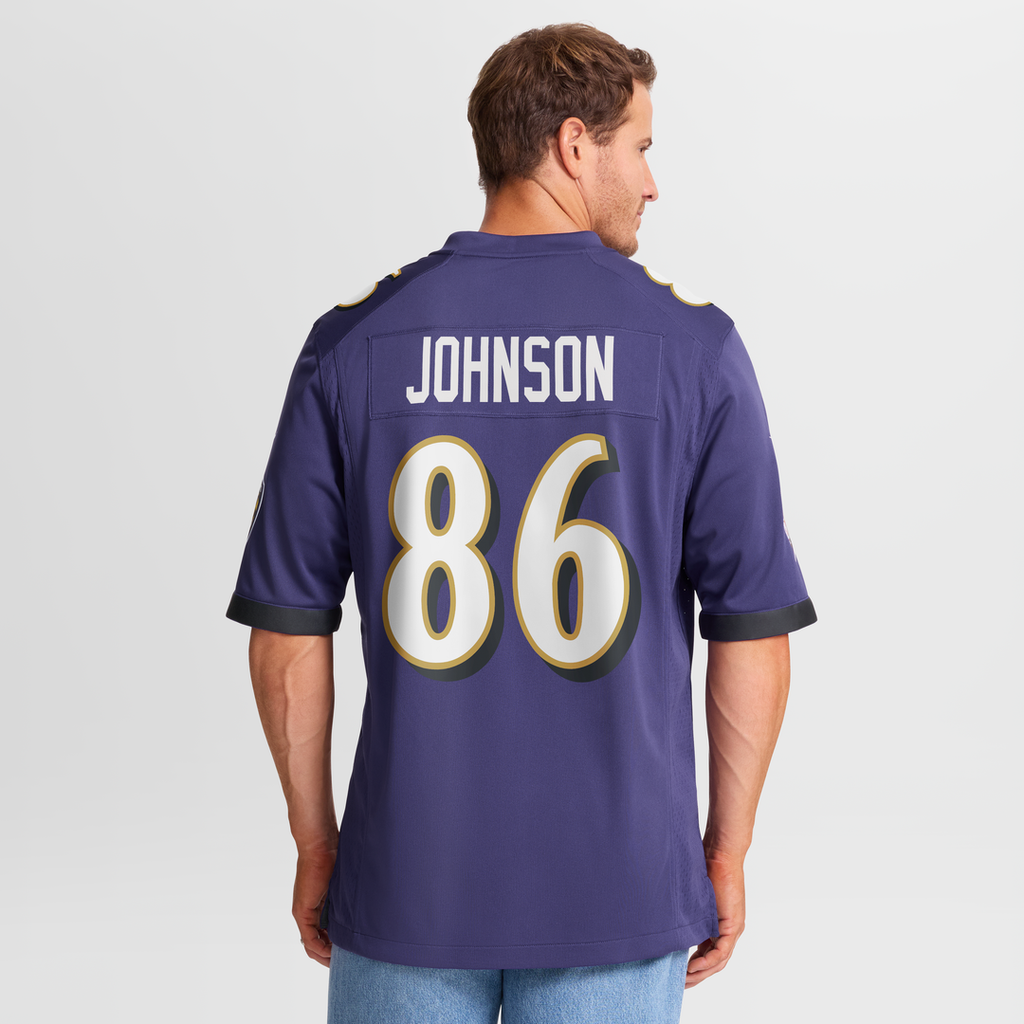 Cornelius Johnson Baltimore Ravens Purple Team Game Jersey
