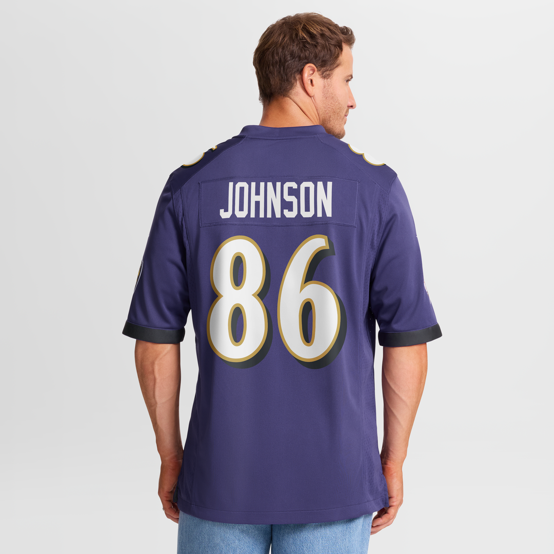 Cornelius Johnson Baltimore Ravens Purple Team Game Jersey