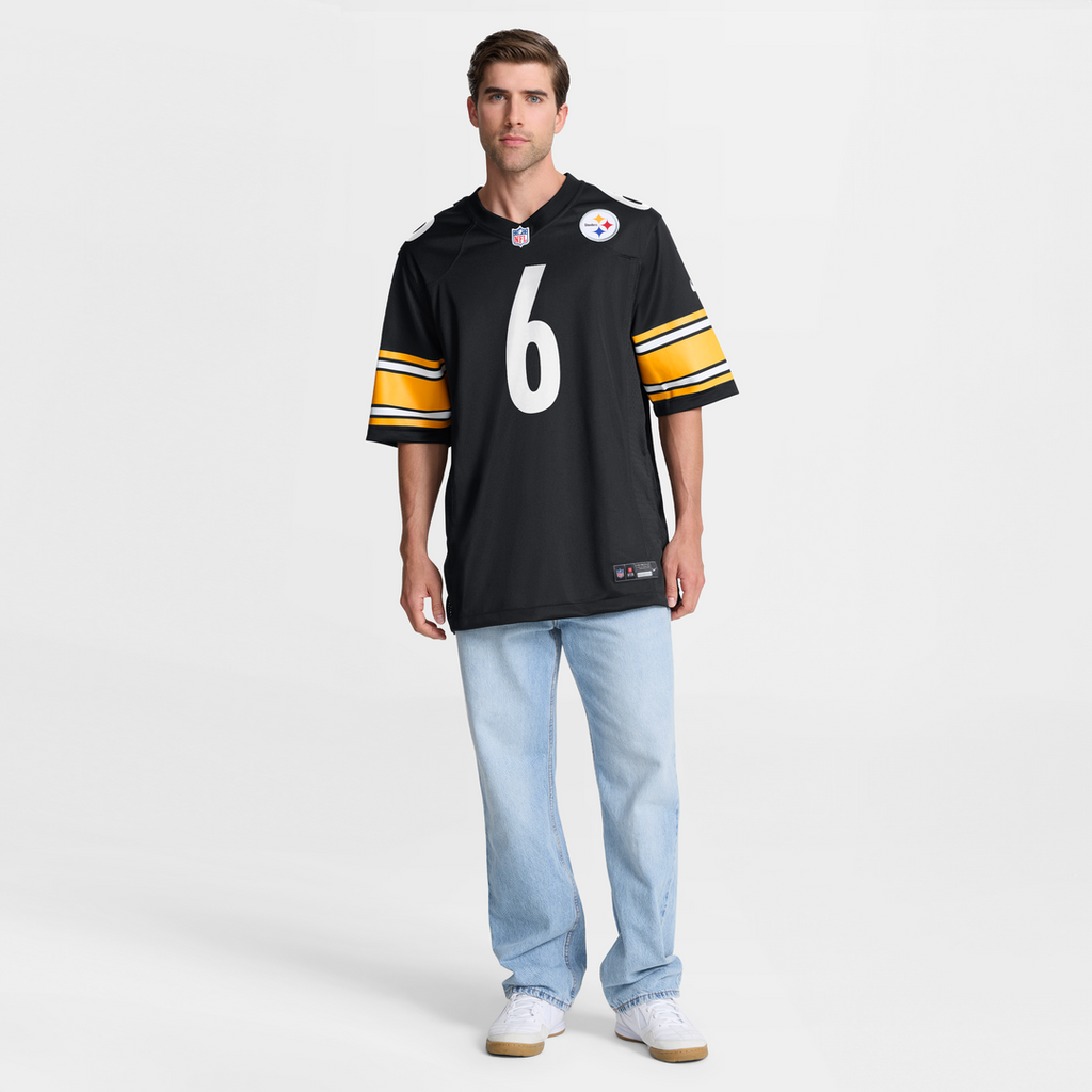 Patrick Queen Pittsburgh Steelers Black Game Player Jersey