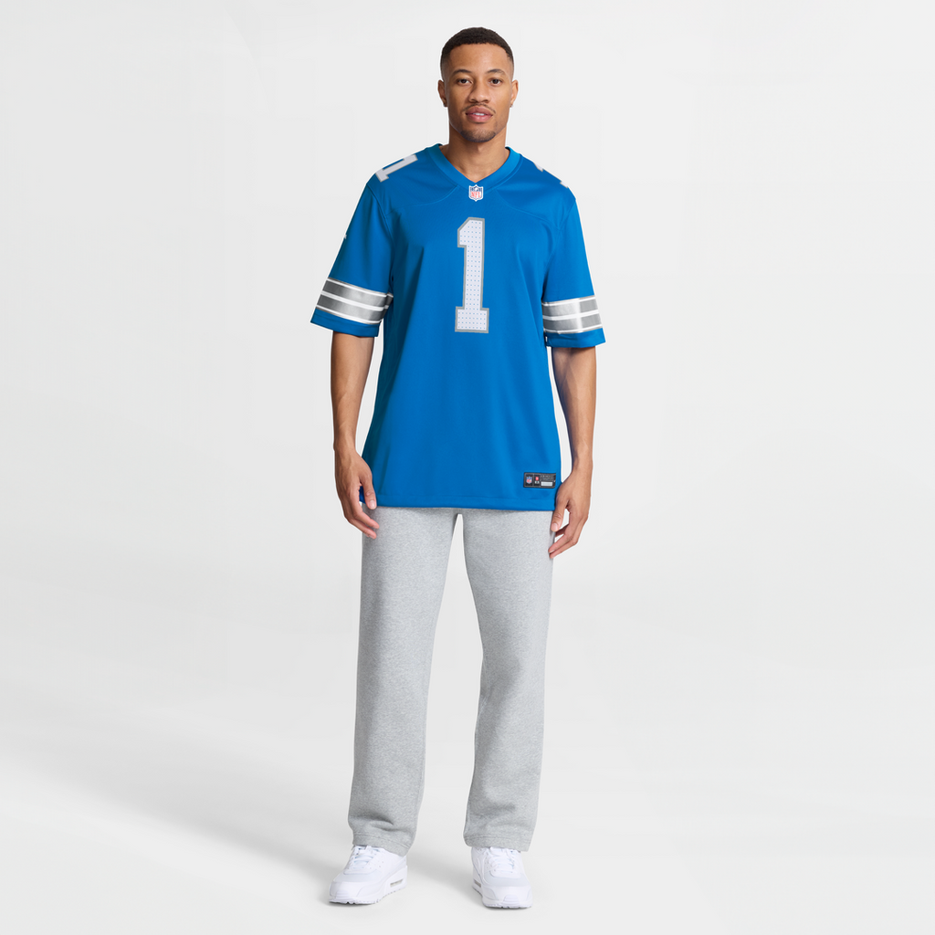 Jameson Williams Detroit Lions Blue Game Player Jersey