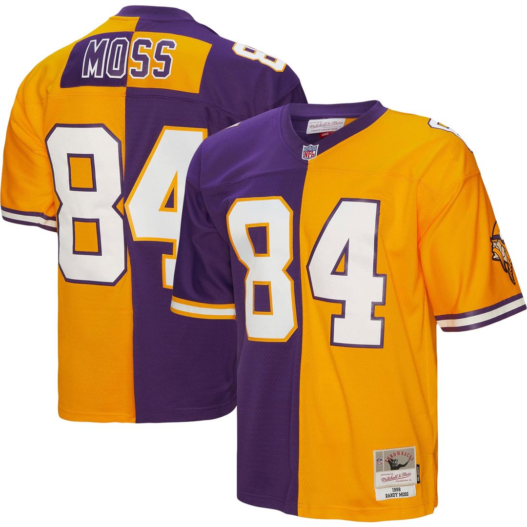 Randy Moss Minnesota Vikings Purple/Gold 1998 Split Legacy Replica Jersey