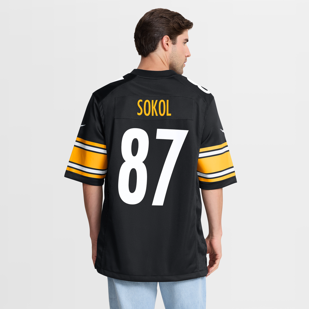 Matt Sokol Pittsburgh Steelers Black Team Game Jersey
