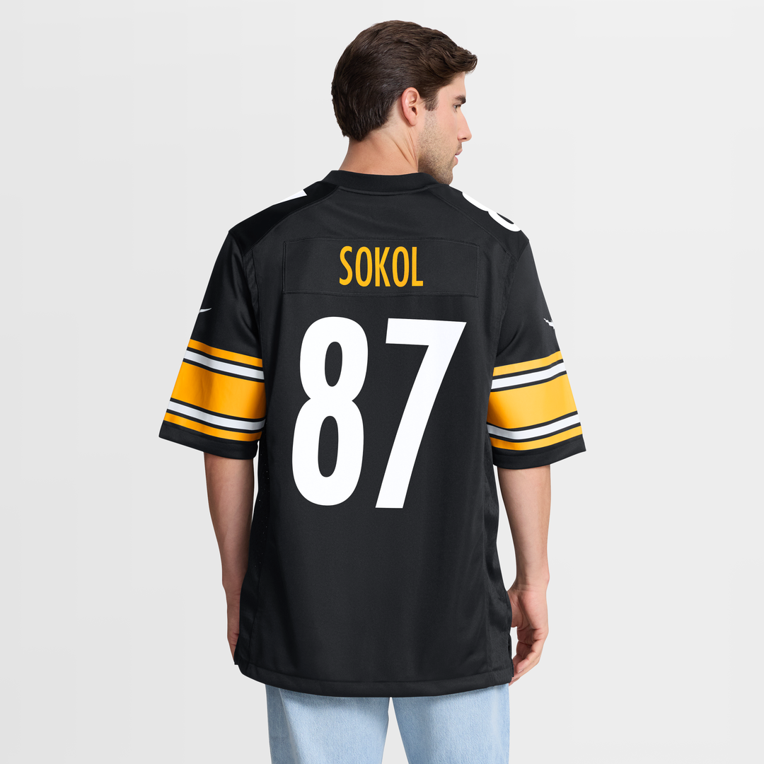 Matt Sokol Pittsburgh Steelers Black Team Game Jersey