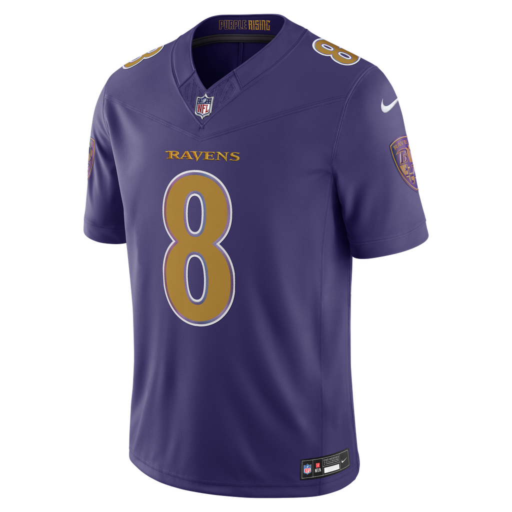 Lamar Jackson Baltimore Ravens Purple Alternate Vapor F.U.S.E. Stitched Limited Jersey