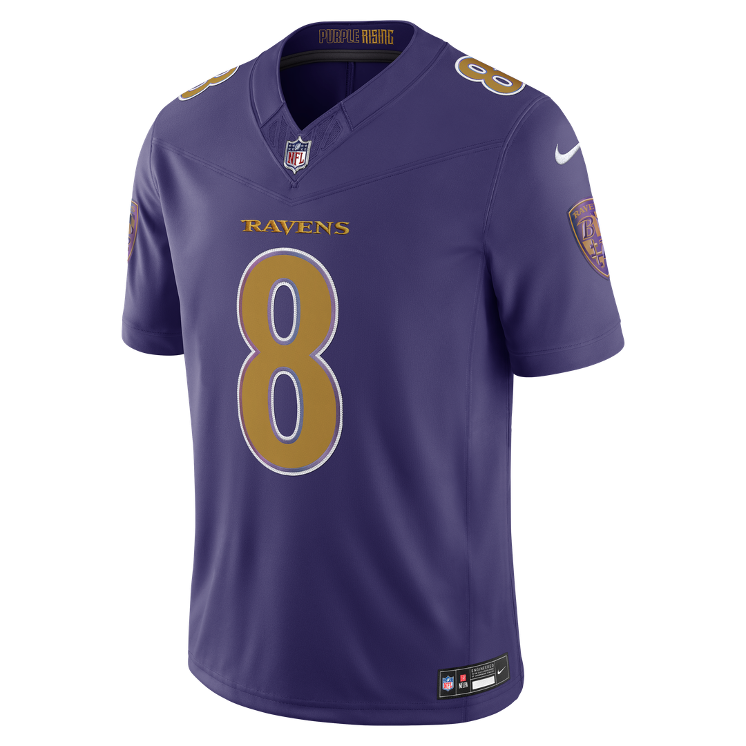 Lamar Jackson Baltimore Ravens Purple Alternate Vapor F.U.S.E. Stitched Limited Jersey
