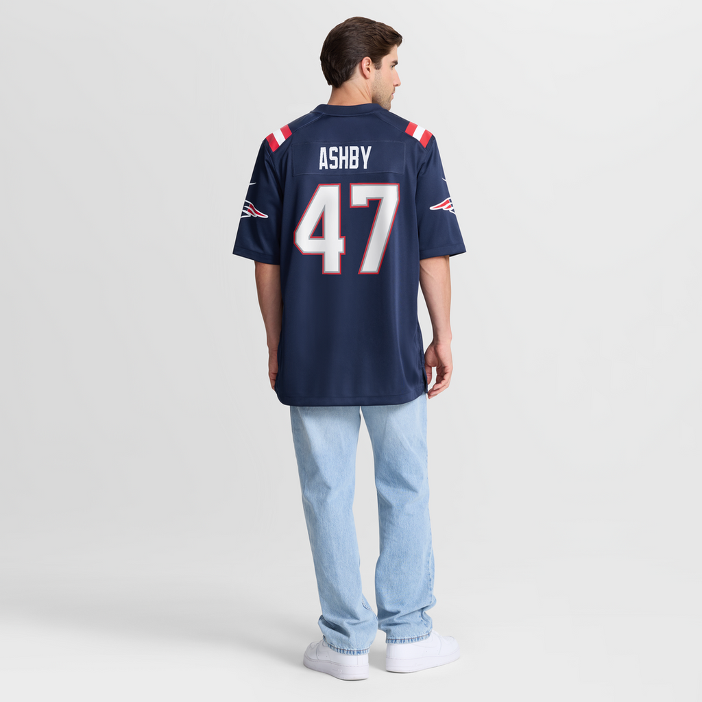 Julian Ashby New England Patriots Navy Team Game Jersey
