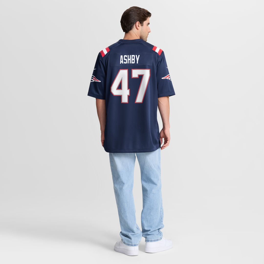 Julian Ashby New England Patriots Navy Team Game Jersey