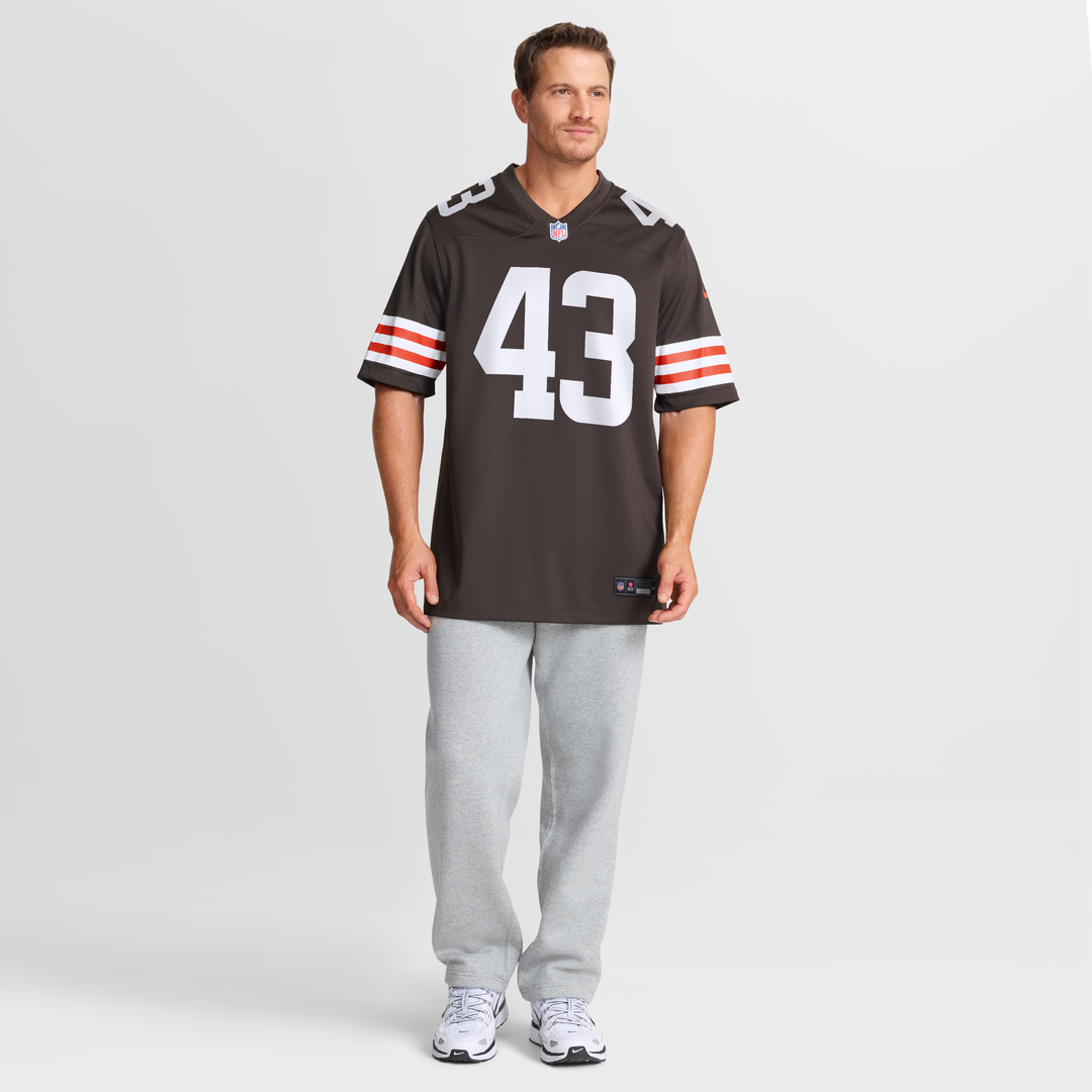 Mohamoud Diabate Cleveland Browns Brown Team Game Jersey