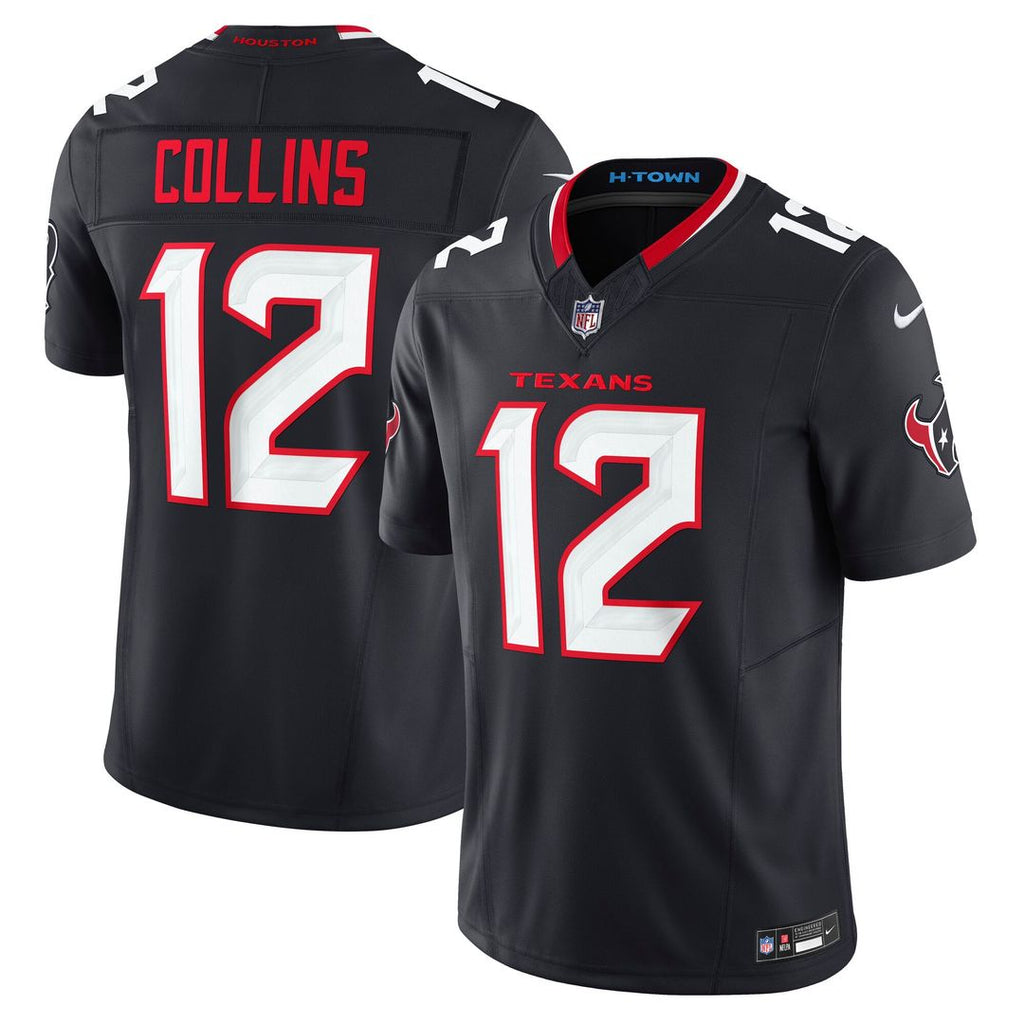 Nico Collins Houston Texans Navy Team Vapor F.U.S.E. Limited Jersey