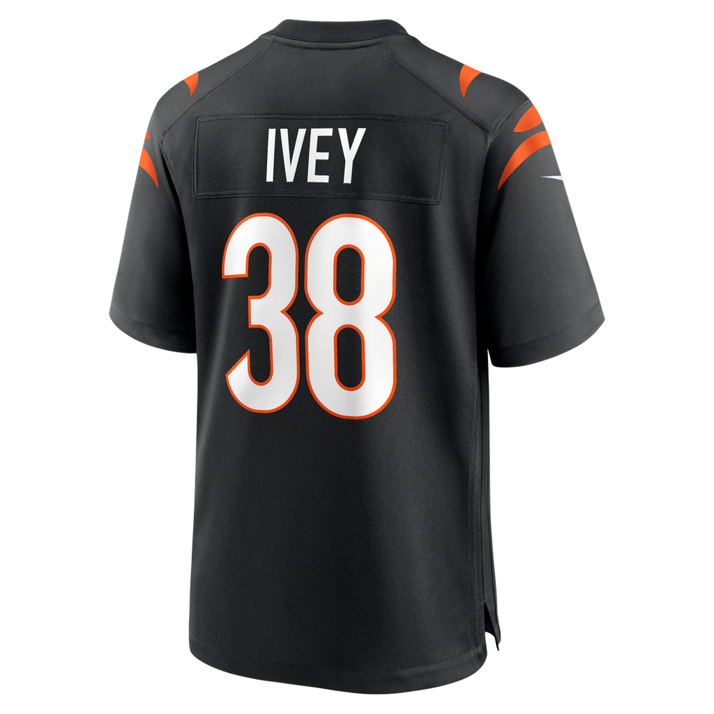 DJ Ivey Cincinnati Bengals Black Team Game Jersey