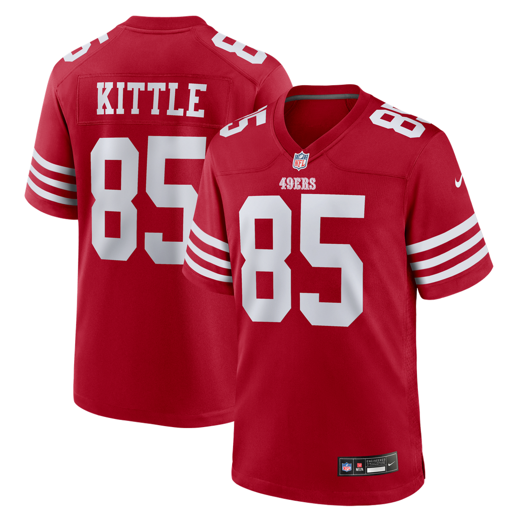 George Kittle San Francisco 49ers Scarlet Team Game Jersey