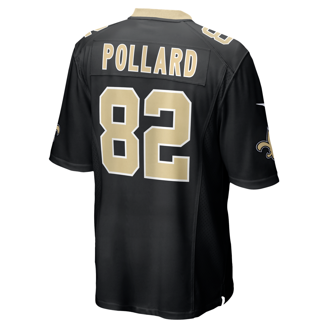 Bob Pollard New Orleans Saints Black Game Retired Player Jersey