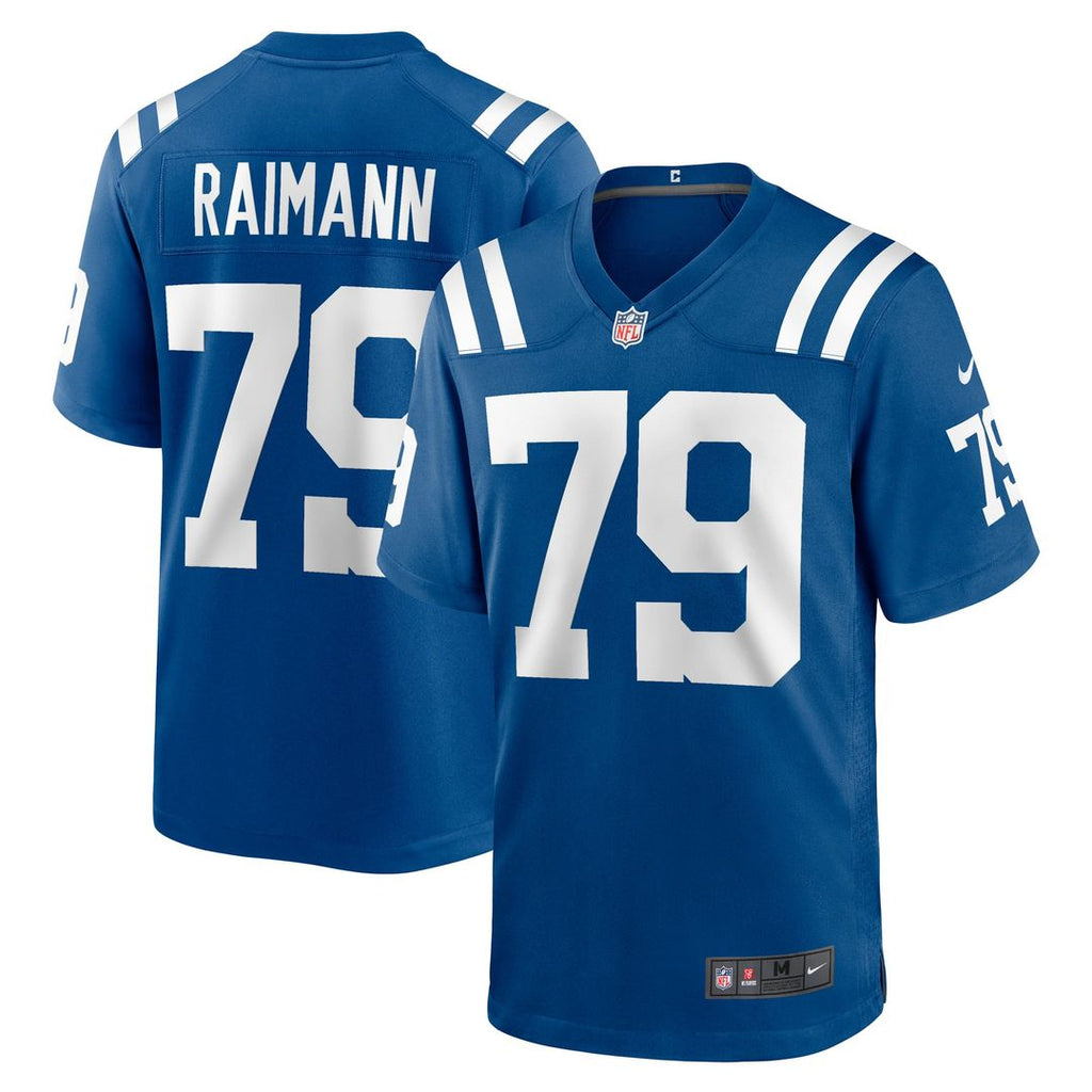 Bernhard Raimann Indianapolis Colts Royal Player Game Jersey