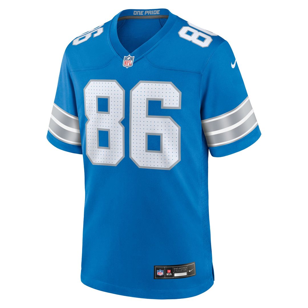 Anthony Firkser Detroit Lions Blue Team Game Jersey